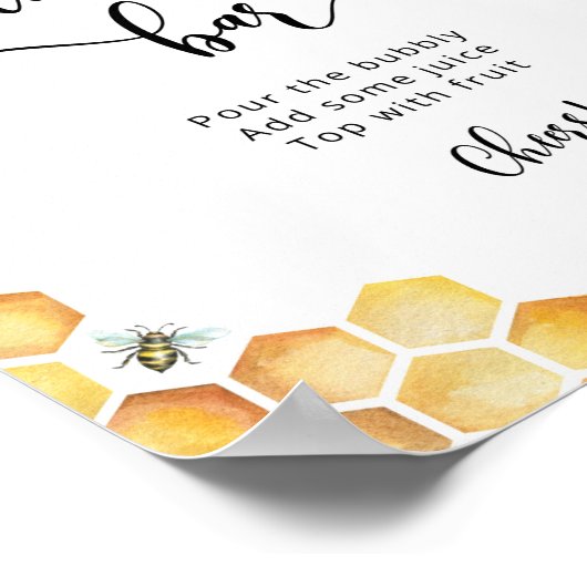 Aquarellbäume Mimosa Bar Poster (Ecke)