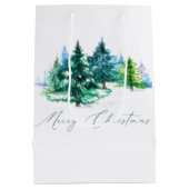 Aquarellbäume Mittlere Geschenktüte (Rückseite)