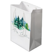 Aquarellbäume Mittlere Geschenktüte (Rückseite Schrägansicht)