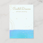 Aquarellbäume Ozeanwelle Erreger Anzeigerhalter Visitenkarte (Vorderseite)