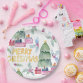 Aquarellbäume Pappteller (Party)