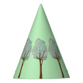 Aquarellbäume Partyhütchen (Vorderseite)