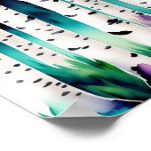 Aquarellbäume Poster (Ecke)