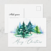 Aquarellbäume Postkarte (Vorne/Hinten)