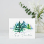 Aquarellbäume Postkarte (Stehend Vorderseite)