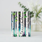 Aquarellbäume Postkarte (Stehend Vorderseite)