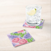 Aquarellbäume Rechteckiger Pappuntersetzer (Vor Ort)