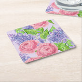 Aquarellbäume Rechteckiger Pappuntersetzer (angewinkelt)