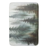 Aquarellbäume Rustikale Wildnis Badematte (Vorderseite Vertikal)