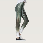 Aquarellbäume Rustikale Wildnis Leggings (Rechts)