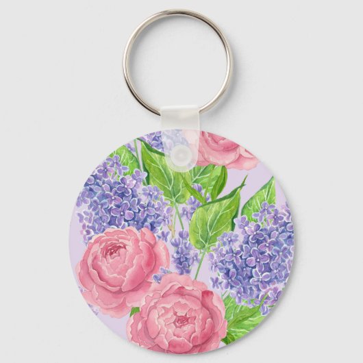 Aquarellbäume Schlüsselanhänger (Vorderseite)