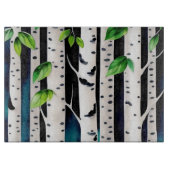 Aquarellbäume Schneidebrett (Vorderseite)