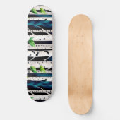 Aquarellbäume Skateboard (Vorderseite)