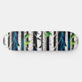 Aquarellbäume Skateboard (Horizontal)