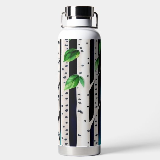 Aquarellbäume Trinkflasche (Rückseite)