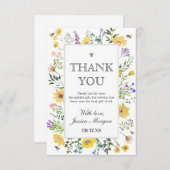 Aquarellbäume und Wildblume-Kinderdusche Dankeskarte (Vorne/Hinten)