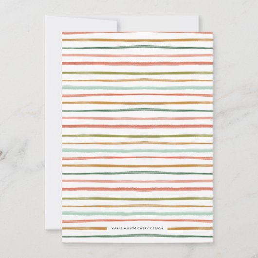 Aquarellbäume Weihnachtsfeierliche Party Einladung (Rückseite)