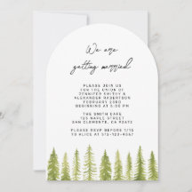 Aquarellbäume zum Hochzeitsempfang