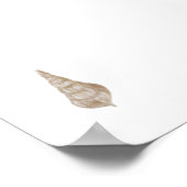 Aquarellbeige-Muschelprägung Poster (Ecke)