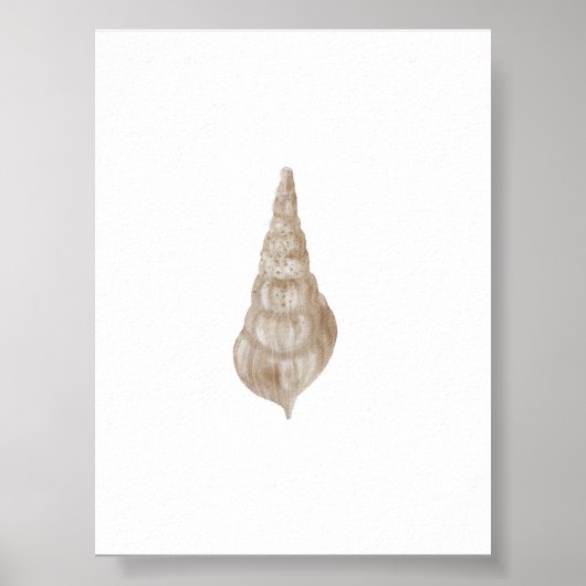 Aquarellbeige-Muschelprägung Poster (Vorne)