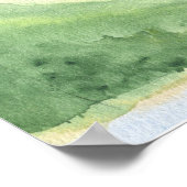 Aquarellberge Begrüßung Babydusche Poster (Ecke)