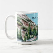 Aquarellberge, Colorado-Kaffeetasse 11 oz Kaffeetasse (Links)