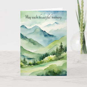 Aquarellberge Mitgefühl Karte