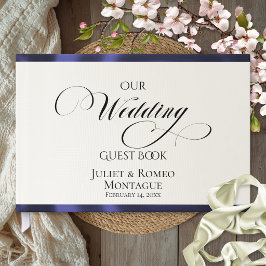 Aquarellberge Unsere Hochzeit Elfenbein/Blau Gästebuch