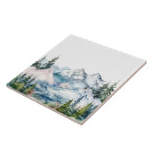 Aquarellberge Winter Fliese (Seite)