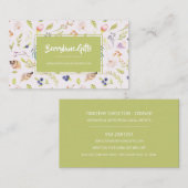 Aquarellberries & Feathers Visitenkarte (Vorne/Hinten)