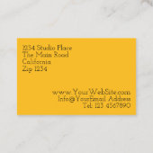 Aquarellbiene auf Blume Personalisiert Visitenkarte (Rückseite)