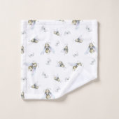 Aquarellbienen Badhandtuch Set (Waschlappen)