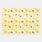 Aquarellbienen und Blume Geschenkpapier Set (Vorderseite 2)