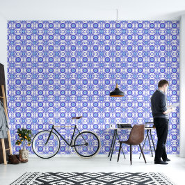 Aquarellbild Amalfi Tile Design Tapete