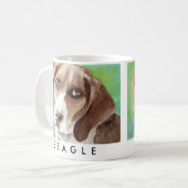 Aquarellbild Beagle Portrait Kaffeetasse (Vorderseite Links)
