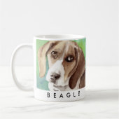 Aquarellbild Beagle Portrait Kaffeetasse (Links)