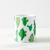 Aquarellbild der grünen Tintenwüstenkaktus Kaffeetasse (Mittel)