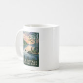 Aquarellbild der Isle Royale Kaffeetasse (Vorderseite Links)