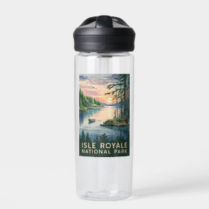 Aquarellbild der Isle Royale Trinkflasche