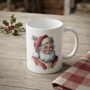 Aquarellbild des Weihnachtsmanns Kaffeetasse