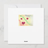 Aquarellbild Drei Herz-Liebe-Symbol Feiertagskarte (Rückseite)