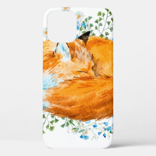 Aquarellbild eines schlafenden Fuchses, Rotfuchs Case-Mate iPhone Hülle