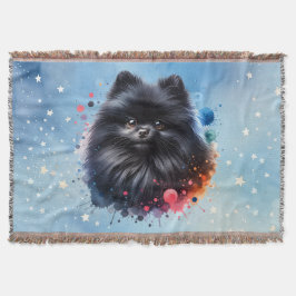 Aquarellbild für den Schwarzen Spitz Decke