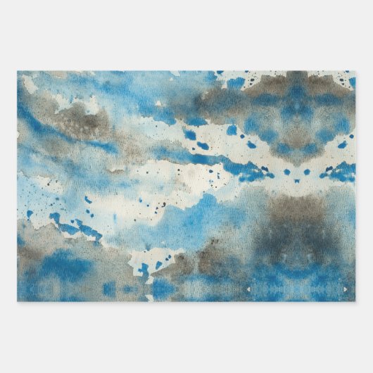 Aquarellbild Geschenkpapier Set (Vorderseite)