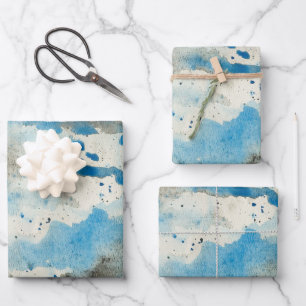 Aquarellbild Geschenkpapier Set