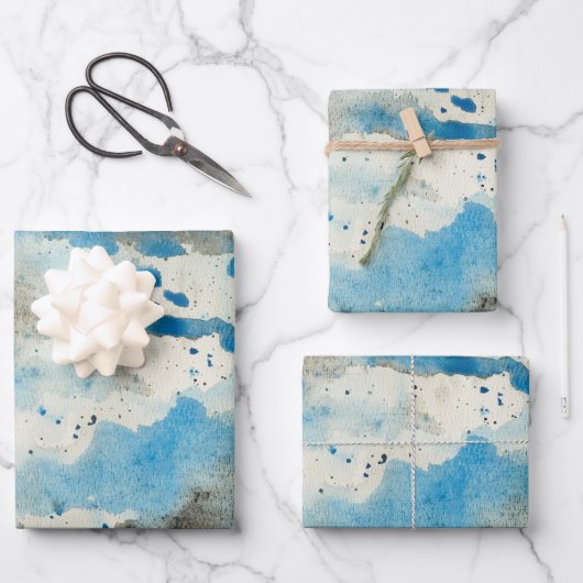 Aquarellbild Geschenkpapier Set (Vorderseite)