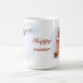 Aquarellbild "Happy Winter" Kaffeetasse (Mittel)