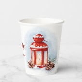 Aquarellbild "Happy Winter" Pappbecher (Rückseite)