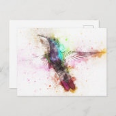 Aquarellbild Hummingbird Illustration Postkarte (Vorne/Hinten)