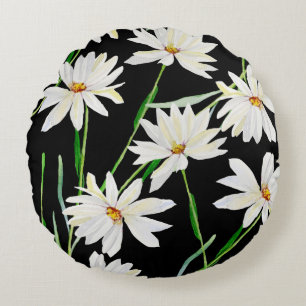 Aquarellbild-Muster Rundes Kissen